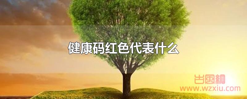 健康码红色代表什么？