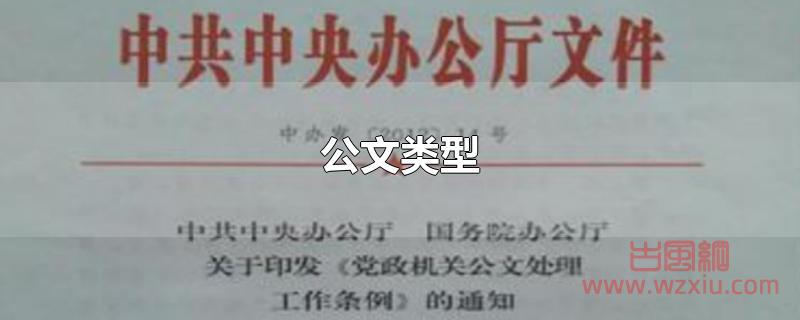 公文类型 公文类型有哪些?