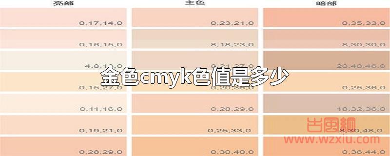 金色cmyk色值是多少 金色cmyk色值是多少?