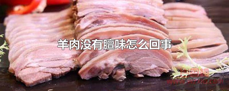 羊肉没有膻味怎么回事?