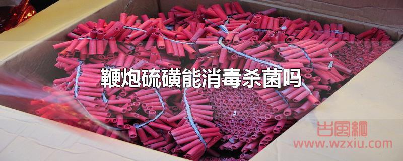 鞭炮硫磺能消毒杀菌吗？