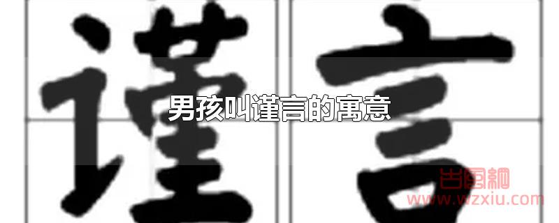 男孩叫谨言的寓意是什么？