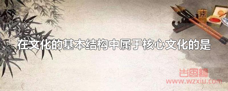 在文化的基本结构中属于核心文化的是 在文化的基本结构中属于核心文化的是什么?