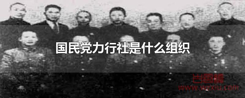 国民党力行社是什么组织