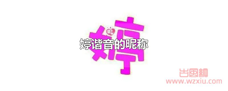 婷谐音的昵称有哪些？