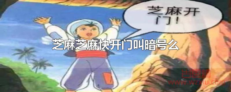 芝麻芝麻快开门叫暗号么？