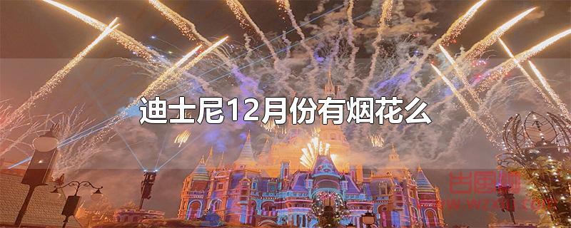 迪士尼12月份有烟花么？