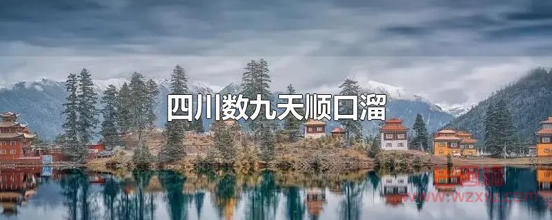 四川数九天顺口溜