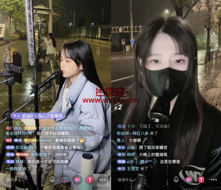 直播一条街女网红们深夜排排坐在天桥下唱歌！已经形成规模