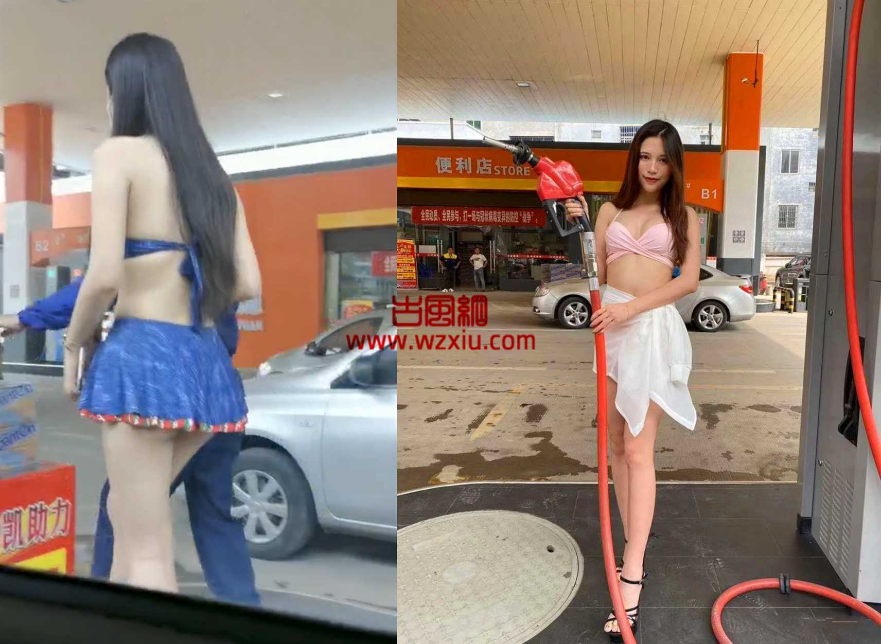 加油站开业请比基尼美女宣传！引发低俗营销大讨论...