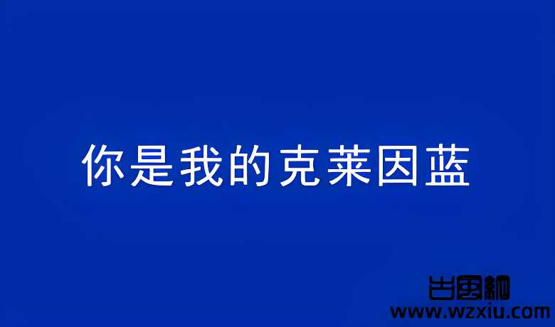 网络用语你是我的克莱因蓝是什么梗？有什么意思