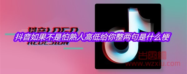 抖音如果不是怕熟人高低给你整两句是什么梗？有什么意思？