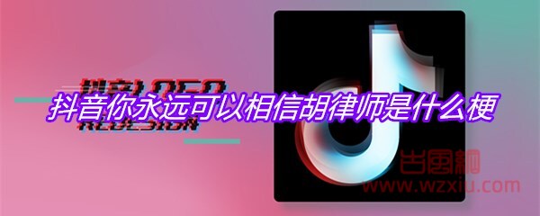 抖音你永远可以相信胡律师是什么梗？有什么意思？